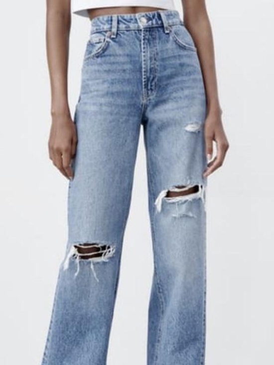 Zara Denim - Zara Light Blue High-Rise Wide-Leg Jeans